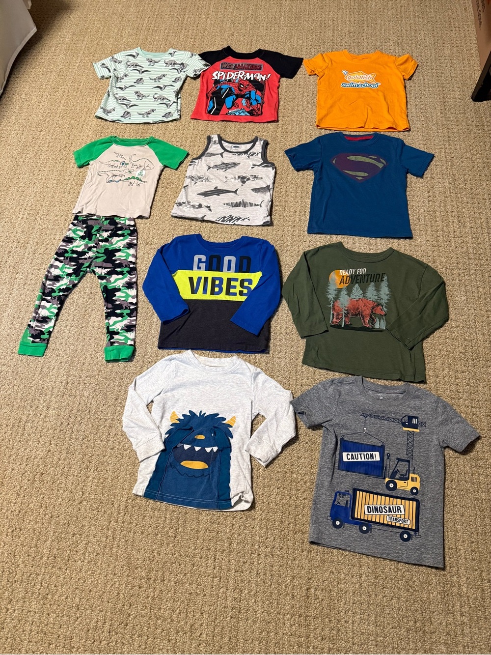 3T Boys Clothing Lot - Graphic Tees, Long-Sleeve Shirts, PJs & Sleeveless Shirt